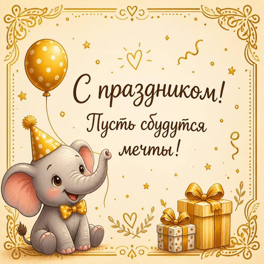 Открытка «Поздравления» от нейросети
