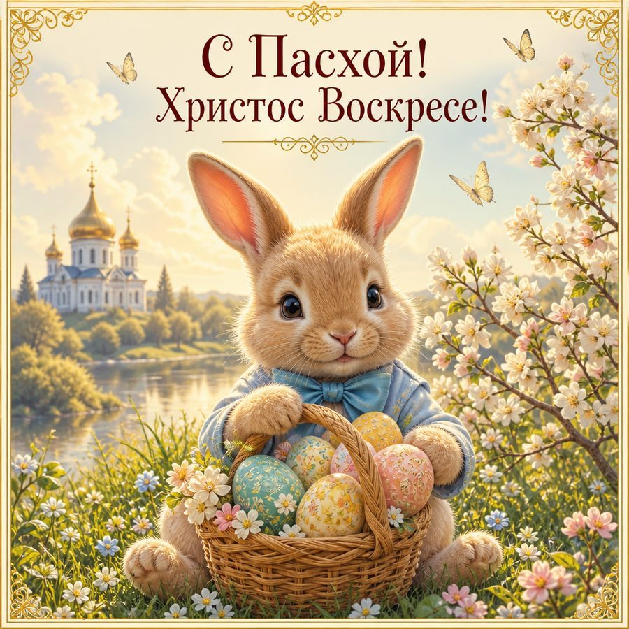 Открытка «Пасха» от нейросети