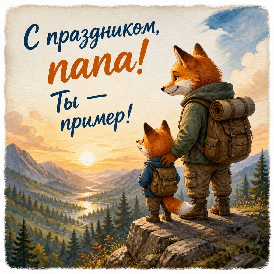 Открытка «День отца» от нейросети