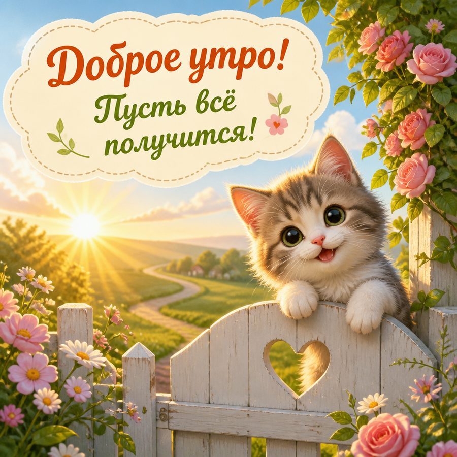 Открытка «Доброе утро» от нейросети