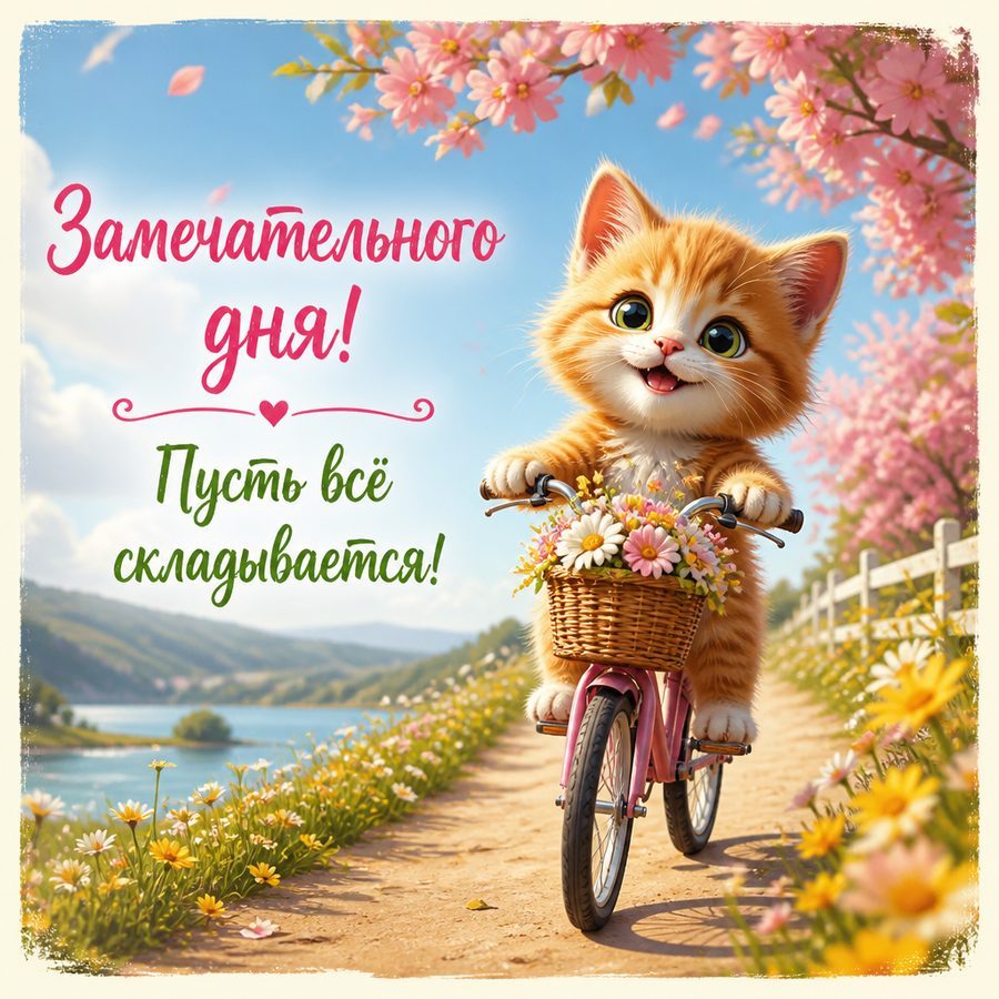 Открытка «Хорошего дня» от нейросети